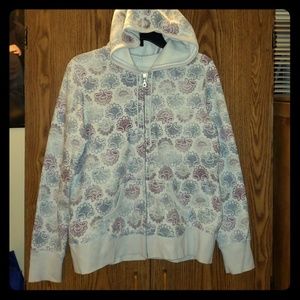 Sonoma LtGray Hoodie w/Gray+Maroon Print